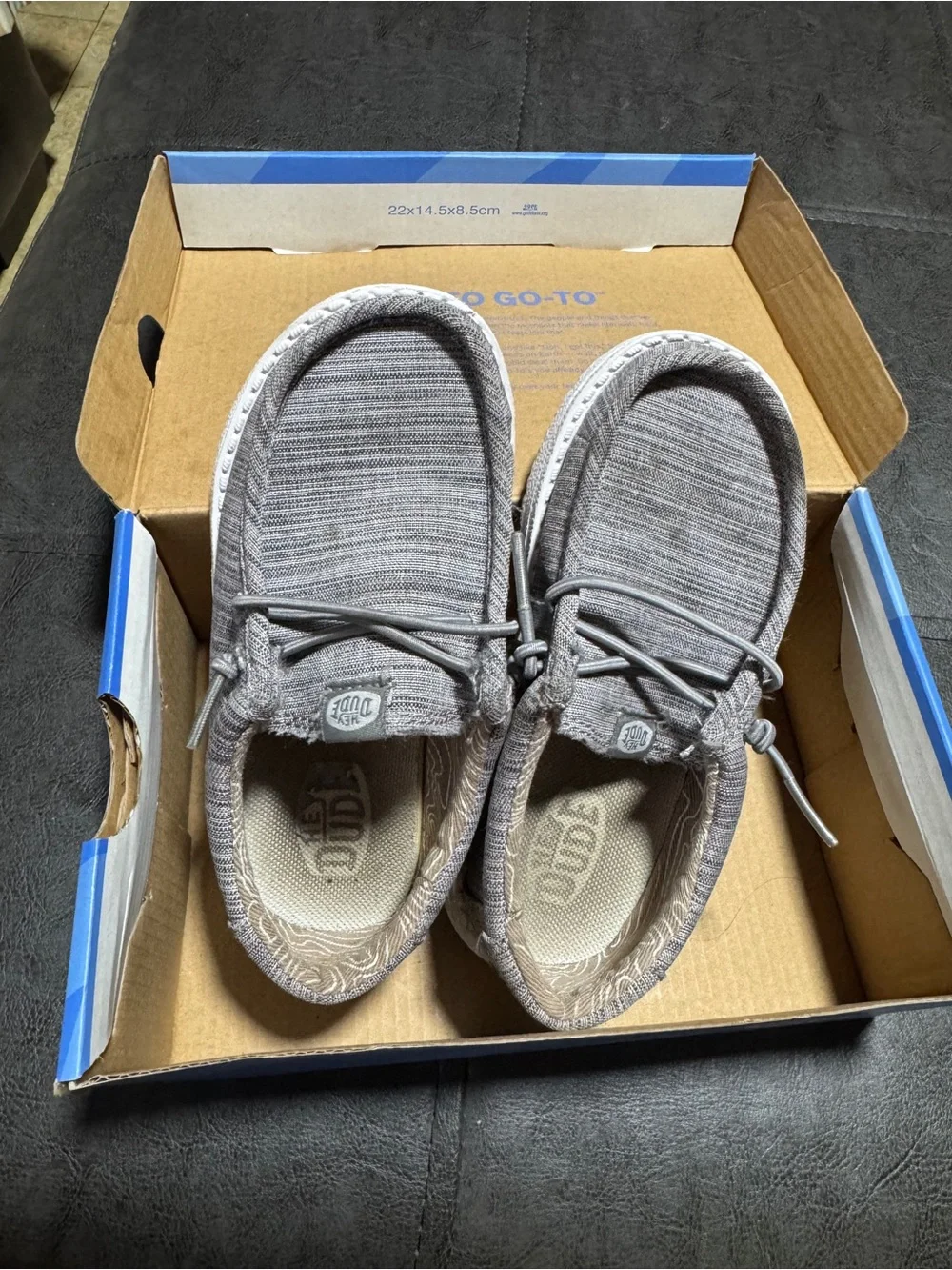 Hey Dude Kids Slip-On Sneakers in Gray